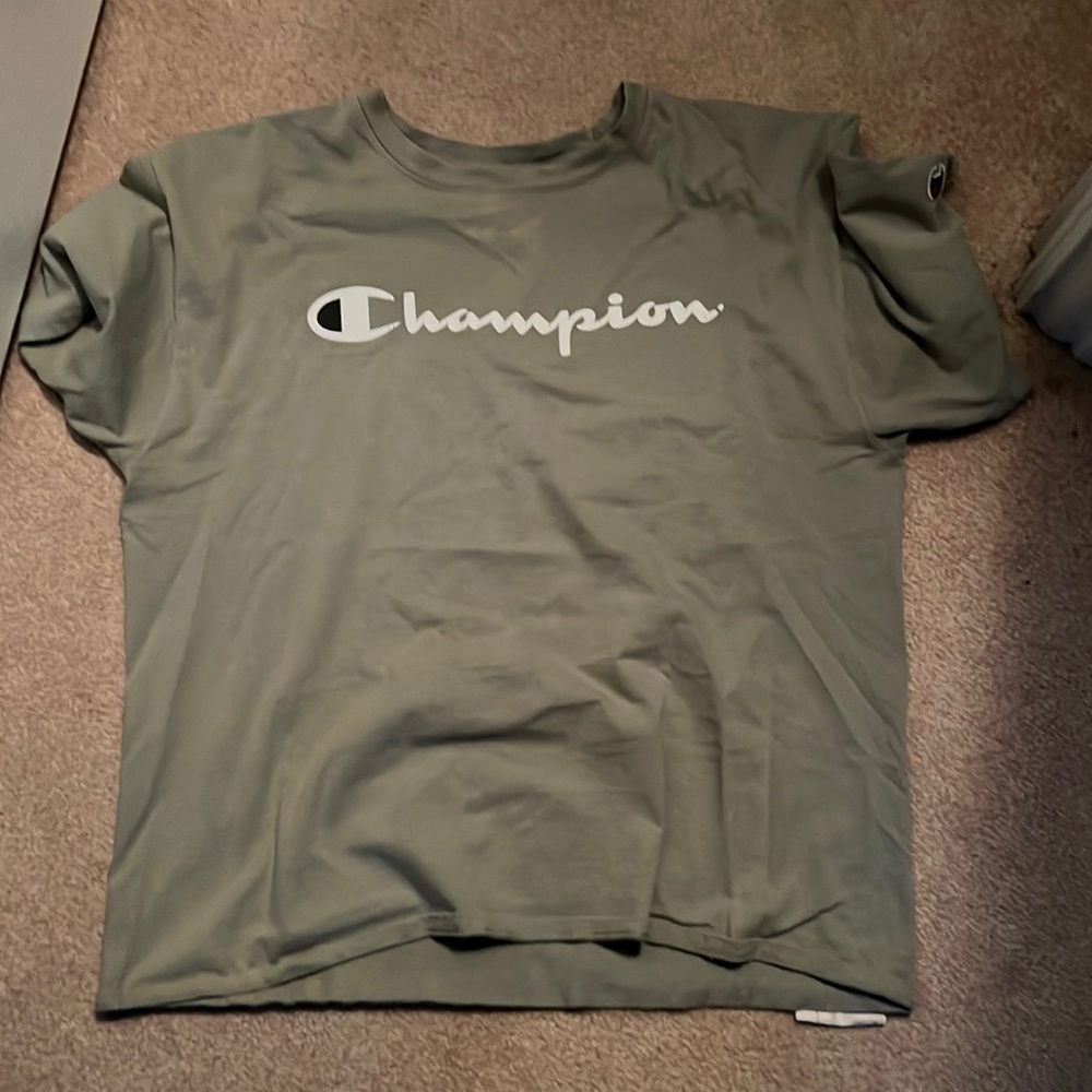 light green champion shirt